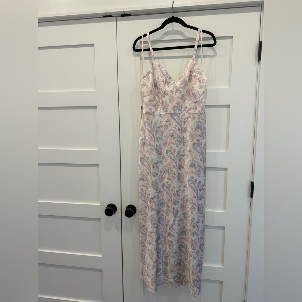 Ralph Lauren Paisley Pastel Floral Slip Dress - Pink/Blue